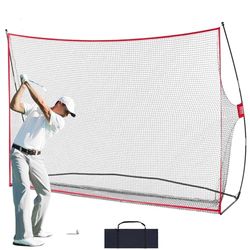 VEVOR Filet d'Entraînement au Golf 329x217 cm, Filet de Frappe de Golf pour Extérieur Intérieur, avec Cadre en Fibre de Verre Solide et Sac de Transport, Matériels d’Entraînement pour Amateurs de Golf