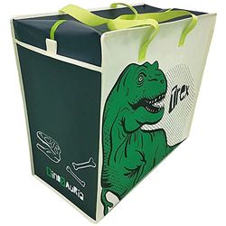 Puckator Dinosauria Zip Up Laundry Storage Bags - Washing Basket - Large Storage Bags - Laundry Basket - Room Accessories For Men - Laundry Storage - Big Bags - Clothes Bin - Laundry Bins