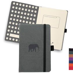 Dingbats A6 Pocket Wildlife Grey Elephant Notebook - Plain