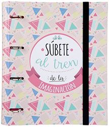 Grupo Erik Amelie Classic Pink 4 Ring Binder - A4 Folders Ring Binder - 10.6 x 12.6 inches / 27 x 32 cm - Ring Binder A4 - A4 Ringbinder - 4 Ring Binder A4 - Cute Stationery