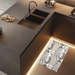 CREARREDA Tapis de Bain Absorbant et antidérapant avec Impression 40 x 60 cm, fabriqué en Italie, Tapis de Bain Doux à Absorption Rapide, Convient pour descendre de Douche, Baignoire et lavabo ne Pas
