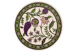 ROUND TRIVET IN HANDPAINTED CERAMIC