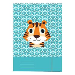 herlitz 50040841 verzamelmap A3 Cute Animals Tiger, 1 stuk meerkleurig