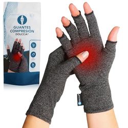 DOLCCIA artritis compressiehandschoenen, verlichten pijn in de handen en artrose, verbeteren zwellingen en doorbloeding, 1 paar dames en heren (M)