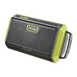 Ryobi RBT18-0, Speaker Bluetooth, Batteria 18V ONE+ Non Inclusa, con 2 Speaker da 10W l'Uno, con Luce LED e USB per Ricaricare Dispositivi Elettronici