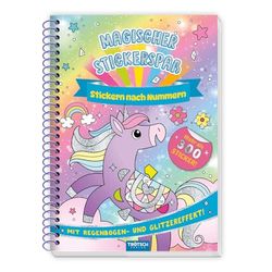 Trötsch Beschäftigungsbuch Stickerbuch Magischer Stickerspaß: Malbuch Beschäftigungsbuch Stickerbuch