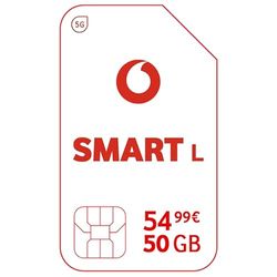 Vodafone Mobiel contract, Smart L, mobiel contract, met 50 GB gegevensvolume, 5G compatibel, telefoon- & sms-flat in het Duitse netwerk