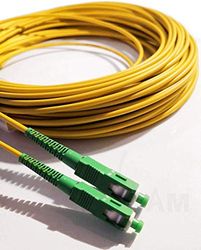 Elfcam® - 300m Glasvezelkabel SC/APC naar SC/APC Simplex Singlemode 9/125, compatibel met glasvezel tot in huis (FTTH, Fiber to The Home) (300M)