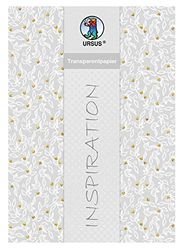 URSUS 77704602F Transparant papier bruiloft, 5 vellen papier 115 g/m² DIN A4, eenzijdig bedrukt en met folie veredeld in goud, kleurrijk