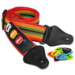 Tiger Reggae nylon gitarrband med paket med 12 gratis plektrum