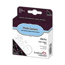 Scrapbook Adhesives Photo Corners, standaard, zwart