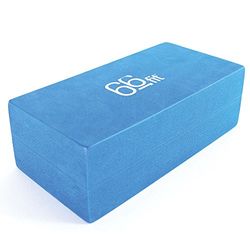 66fit Yoga Brick - High Density EVA Foam Pilates Exercise Stretch Block