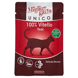 Migliorgatto Unico mousse 100% Veal - Dog Food - Wet Single Serve - 85g