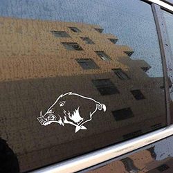 Ferocious Deadly Wild Boar Fun Window Bumper Sticker Vinyl Decal 12.7CM x 8.3CM