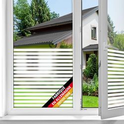 d-c-fix film fenêtre anti regard électrostatique Linia 45 cm x 1,5 m - opaque adhésif et décoratif brise-vue cache occultant pour vitre, vitrage, douche