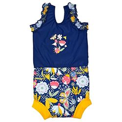 Splash About Happy Nappy Costume da bagno con pannolino da bagno, Garden Delight, 2-3 Anni