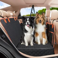 Euqvunn Coprisedile Auto per Cani Telo Rigido [Dimensioni più Ampie e Clip in Metallo] Telo Auto per Cani, Impermeabile Telo Macchina per Cani, Universale Telo Rigido Bagagliaio Auto per Cani