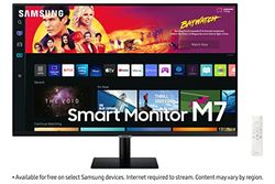 Samsung Smart Monitor M7 32 inches (16:9), UHD 4K 3840x2160, 60Hz, VA 4ms, Flat, 300cd/m2, 3000:1, Tilting, Speakers, USB-C 1 x 65W, HDMI Cable(s)