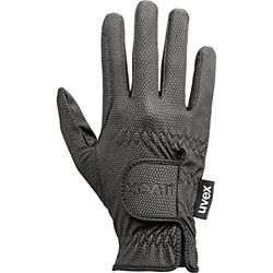uvex Estilo desportivo, luva de equitação elástica unissexo, excelente aderência e resistente ao desgaste, compatível com ecrã tátil, preto, 5