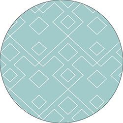 Bonateks, Runt digitalt tryckt musmatta, halkfri undersida, för kontor och hem, diameter: 22 cm