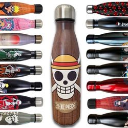 Hômadict - Bottiglia isotermica One Piece – Testa di Morte Sunny – Tenuta Calda e Fredda 12 Ore – Sport, Viaggi, Quotidiano – 500 ml – BPA Free – Licenza Ufficiale