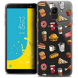 Caseink fodral för Samsung Galaxy J6 2018 J600 (5.6) fodral [kristallgel HD kollektion Foodie design snabbmat - mjuk - ultratunn - tryckt i Frankrike]