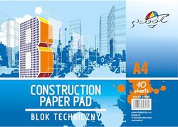 S'COOL Bloc à dessin A4, 160 g/m², 10 feuilles, blanc