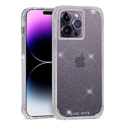 Case-Mate Transparant - Hoesje voor iPhone 14 Pro, slank lichtgewicht en schokabsorberende hoes - 10 voet valbescherming - doorschijnend kristal