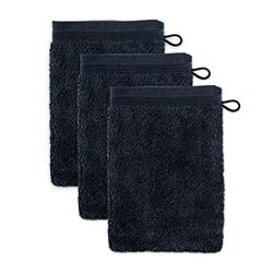 Möve Borsa Superwuschel Guanto da Lavaggio, Cotone, Grigio Scuro, 15 x 20 cm, 3 unità