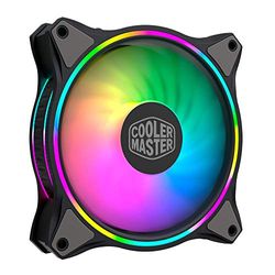 Cooler Master MasterFan MF140 Halo Duo-Ring ARGB 3-Pin Fan, 24 Independently LEDs, 140mm PWM Static Pressure Fan, Absorbing Pads for Computer Case & Liquid Radiator