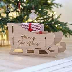 Ginger Ray Kerstcadeau houten slee om kous te vullen alternatief