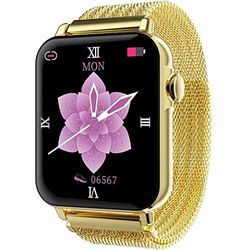 SMARTY 2.0 Digitaal automatisch dameshorloge met armband van gelegeerd staal SW035G03, goud, modern, Goud, Modern