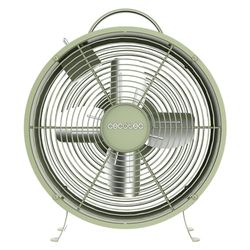 Cecotec Tafelventilator EnergySilence 400 RetroDesk Groen. 25W vermogen, 8 Inch, 4 Aerodynamische Bladen, Minimalistisch ontwerp, 2 Snelheden, Robuust en Stabiele Basis
