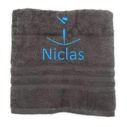 Asciugamano personalizzato con nome Nome sportivo splendidamente ricamato Asciugamano da bagno Asciugamano in cotone 100% personalizzato con nome (100 x 50 cm, Saltando sul trampolino)