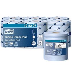 Tork Wiping Plus Centerfeed Poetspapier Blauw M2, 6 x 450 vellen, 128207