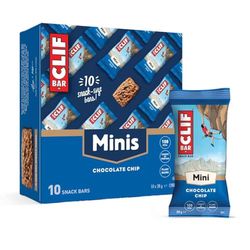 CLIF BAR Minis | Snack Bar | Chocolate Chip |Plant Based Protein | 10 x 28 g