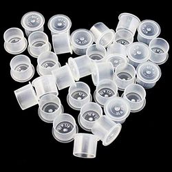 Tatoeage-inktcaps Cups - SOTICA 300PCS 11 Kleine plastic tattoo-inktcups Microblading make-up Tattoo pigmentinktcaps met basiswit voor tattoo-inkt