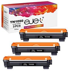 ejet TN1050 Cartouches de Toner Compatibles pour Brother TN1050 TN-1050 pour Brother MFC-1910W DCP-1610W HL-1110 HL-1210W DCP-1510 DCP-1512 DCP-1612W HL-1112 MFC-1810 HL-1212W Iimprimante(3-Noir)