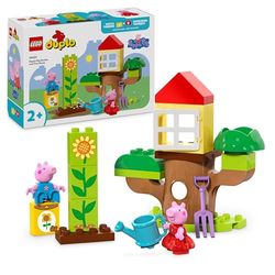 LEGO DUPLO Il Giardino e la Casa sull’Albero di Peppa Pig - Giochi Didattici per Bambini e Bambine da 2 Anni in su - Giocattolo per la Motricità Fine con 2 Figure, Mattoncini e Accessori - 10431