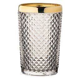 Utopia Gold Dante Hiball Tumblers 13.5oz / 390ml - Set of 6 - Cut-Glass Tumblers, Cocktail Tumblers