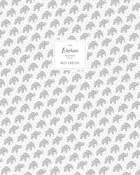 Elephant Notebook - Ruled Pages - 8x10 Carnet - Large (White)