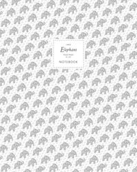 Elephant Notebook - Ruled Pages - 8x10 Cuaderno - Large (White)