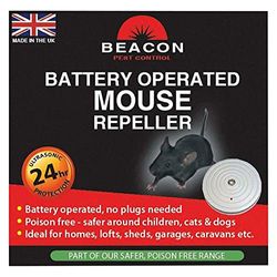 Beacon FA105 Rentokil Battery Operated Mouse Repeller, Grey