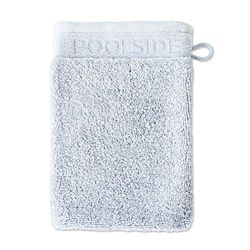 Möve Poolside - Guante de baño (20 x 15 cm, Fabricado en Alemania, 100% algodón, Plateado)