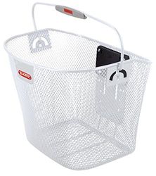 KlickFix Uni basket Feinma Cestino per Bici, da Fissare al Manubrio, Bianco, 25 x 36 x 26 cm