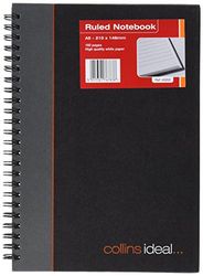 Collins Ideal A5 Manuscript Book Wire Feint geregelde - 192 pagina's - 468W, Zwart