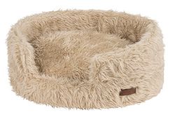 Wouapy T44 Deluxe Dog Bed/Fluffy Basket, Beige
