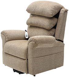 Aidapt Walmsley Riser and Recliner Electric Sofa Arm Chair With Dual OKIN Safety Motors, Easy to Work Remote and Hard Wearing Fabric Material for Use in Lounge, Sitting Room and Bedroom.