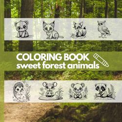 COLORING BOOK FOREST ANIMALS I BIG EYES ANIMALS I COLORING BOOK FOR KIDS: FOREST