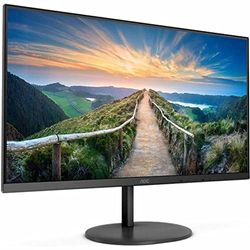 AOC Q24V4EA - Moniteur 24 Pouces QHD, AdaptiveSync (2560x1440, 75 Hz, HDMI, DisplayPort) Noir